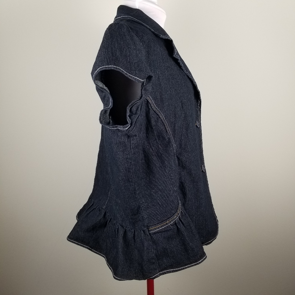 Drama Gold Dark Denim Jacket-2X - Picture 2 of 6